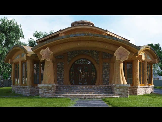 Строим необычный офис из кедра по технологии Post & Beam